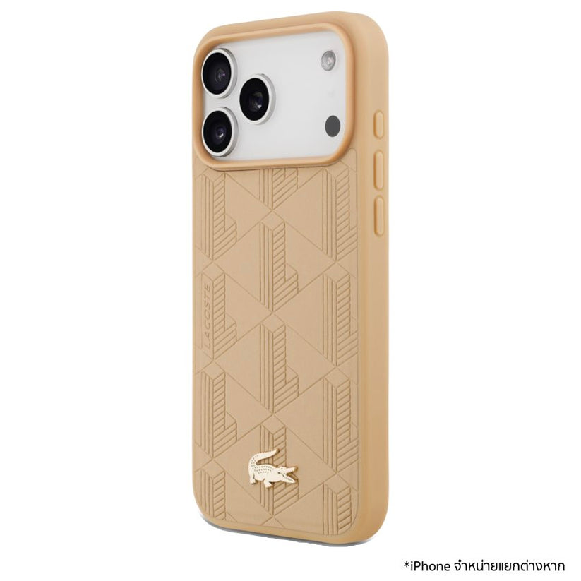 LACOSTE PU Leather MagSafe Case สำหรับ iPhone 17 Pro Max ดีไซน์หรูหรา บางเบา ปกป้องเต็มขั้น พร้อมโลโก้จระเข้ที่เป็นเอกลักษณ์ เข้าถึงทุกปุ่มง่ายดาย