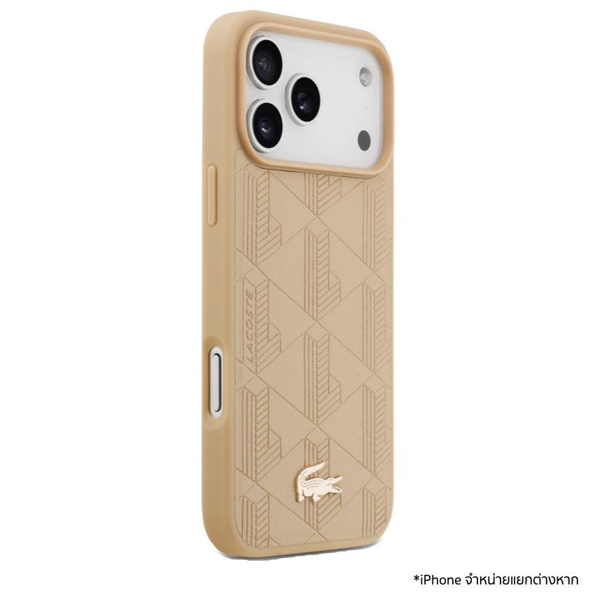 LACOSTE PU Leather MagSafe Case สำหรับ iPhone 17 Pro Max ดีไซน์หรูหรา บางเบา ปกป้องเต็มขั้น พร้อมโลโก้จระเข้ที่เป็นเอกลักษณ์ เข้าถึงทุกปุ่มง่ายดาย