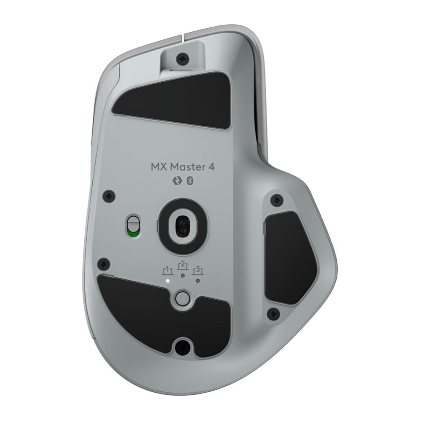 เมาส์ไร้สาย MX Master 4 สี Pale Gray ลากเมาส์ได้บนทุกพื้นผิว แบรนด์ LOGITECH
