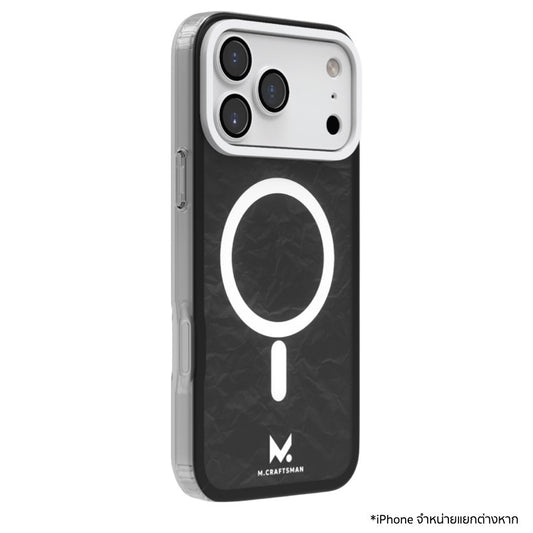 เคสกันกระแทก iPhone 17 Pro Max M.Craftsman Double Layer Case + Camera Lens - Crease Black