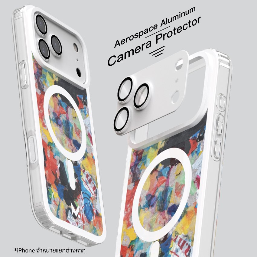 M.CRAFTSMAN Double Layer Case + Camera Lens for iPhone 17 Pro Max - Confetti
