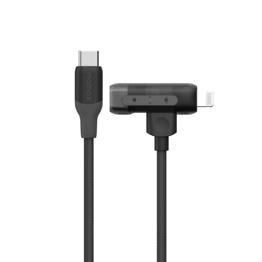 สายชาร์จ Momax 1-Link Flow Duo 2-in-1  สี Black