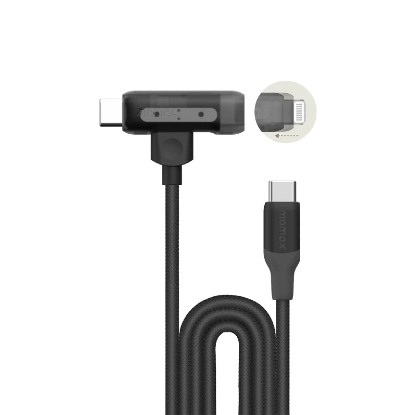 สายชาร์จ Momax 1-Link Flow Duo 2-in-1  สี Black