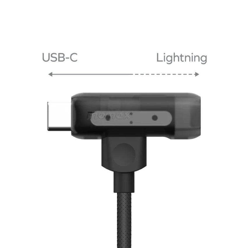 สายชาร์จ Momax 1-Link Flow Duo 2-in-1  สี Black
