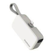MOMAX 1-Power Mini 5000mAh Bulit-in foldable lightning connector Battery pack (White)
