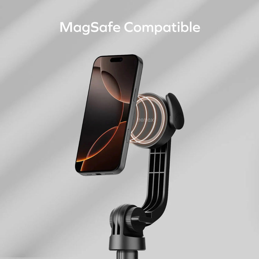 MOMAX 1-Snap Pole Magnetic Selfie Stick (Black)