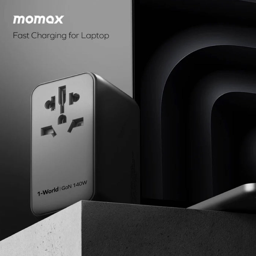 หัวชาร์จ Momax 1-World 120W GaN 4-port พร้อมปลั๊ก AC Travel