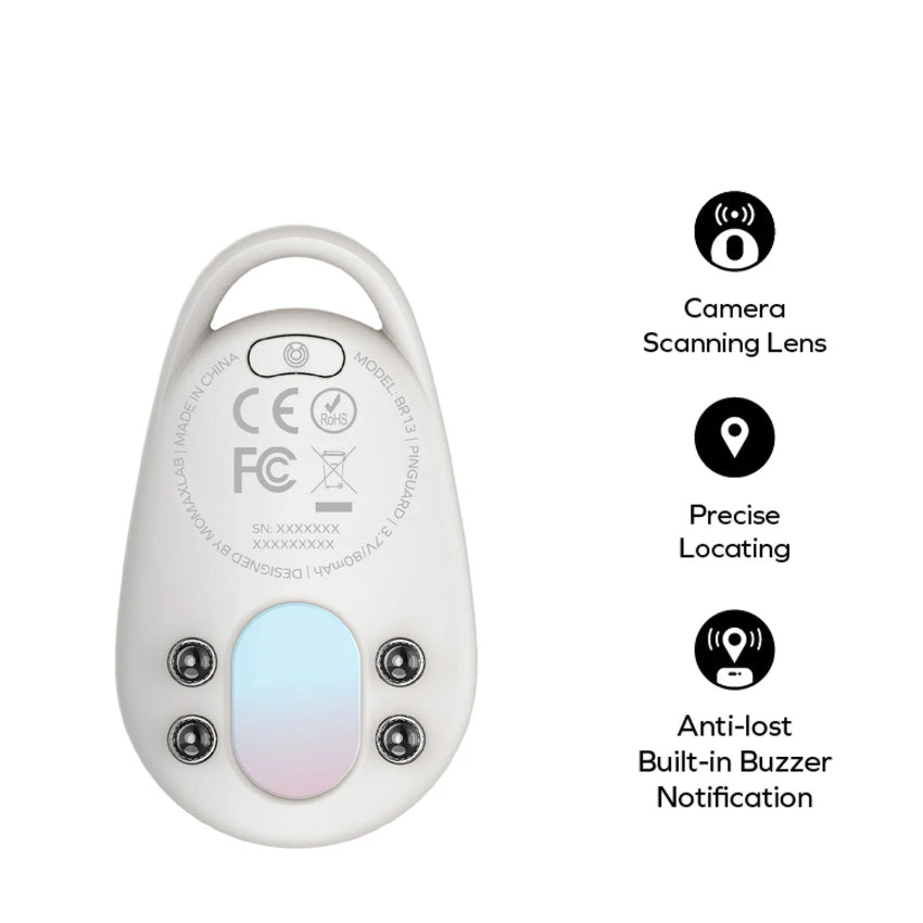 อุปกรณ์ติดตาม Momax PinGuard Camera Scanning สี White