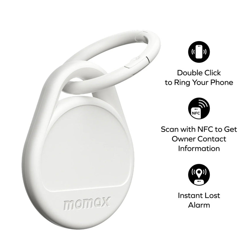 MOMAX Pinpop Duo | Find My Locator (White)