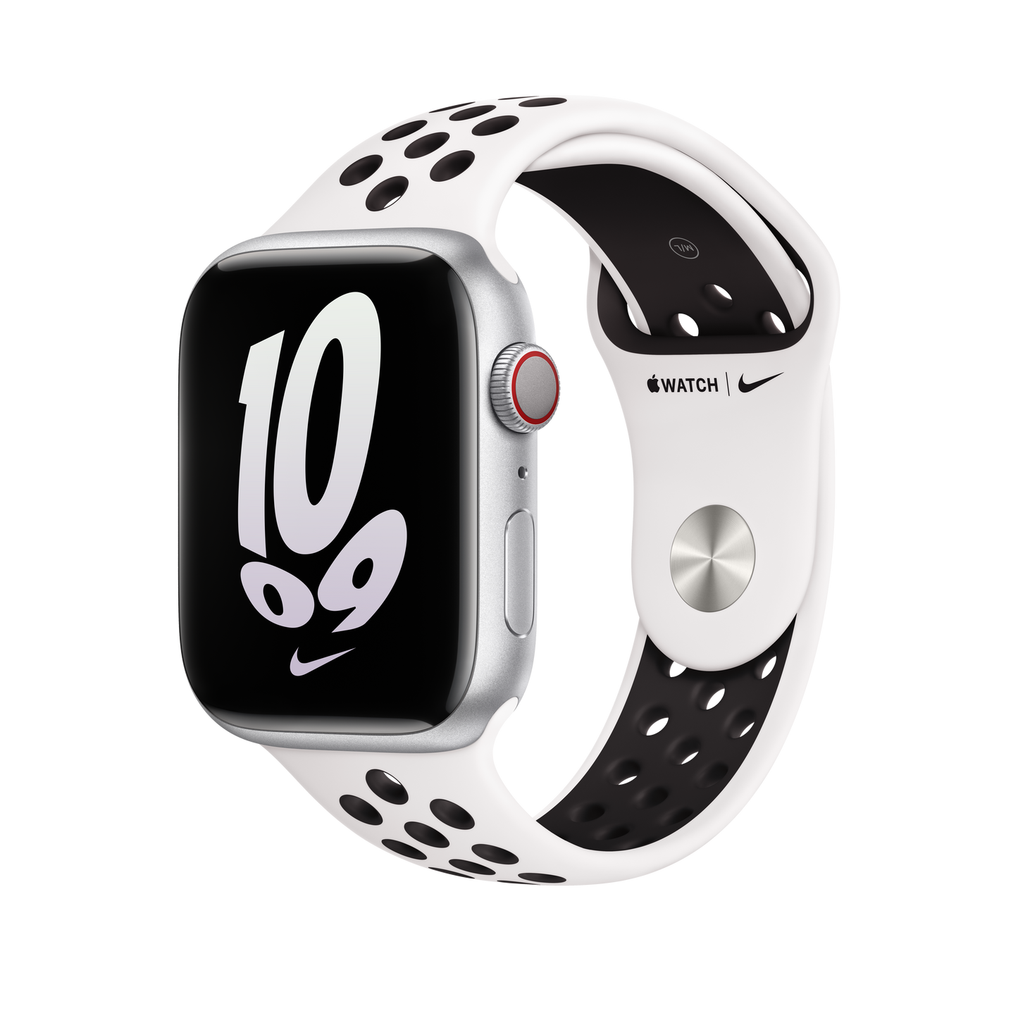 สาย Nike Sport Band Summit White/Black สำหรับ Apple Watch 45 มม.