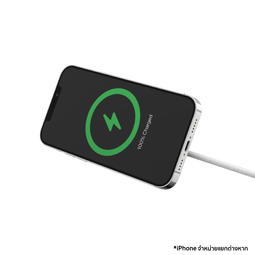 ที่ชาร์จไร้สาย MagSafe Belkin BOOSTCHARGE พร้อมขาตั้งและสายยาว 2 เมตร สี White