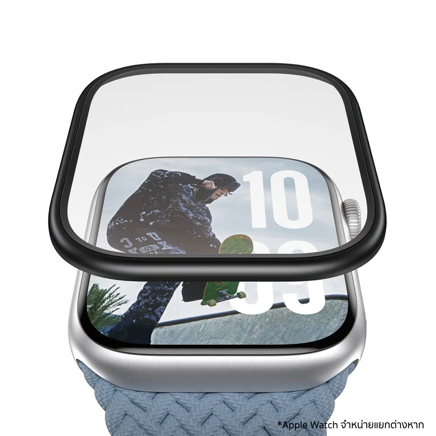 ฟิล์ม Apple Watch 11 42mm. PanzerGlass Metal Frame - Black
