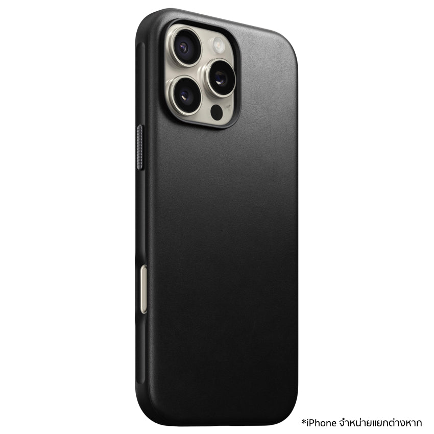 เคสไอโฟน Modern Leather สำหรับ iPhone 16 Pro Max สี Black ดีไซน์ลํ้าสมัย จากแบรนด์ NOMAD
