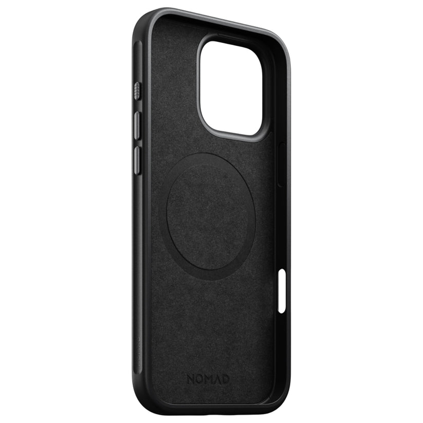 เคสไอโฟน Modern Leather สำหรับ iPhone 16 Pro Max สี Black รองรับ MagSafe จากแบรนด์ NOMAD