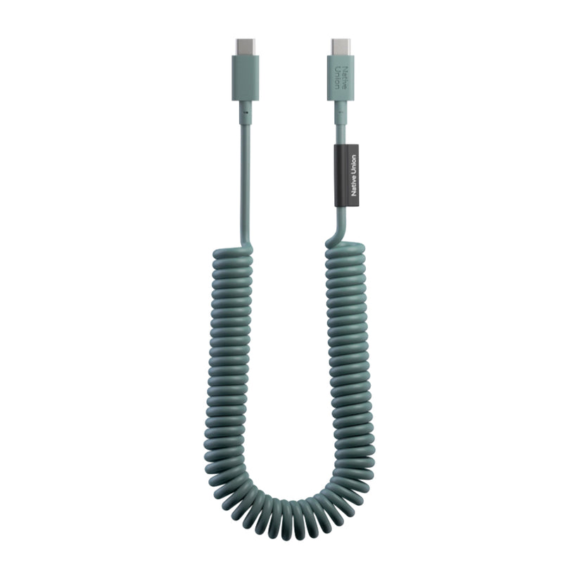สายชาร์จ USB-C Native Union Pop Cable XL 2.4M 60W ดีไซน์ขดสปริงไม่พันกัน ยืดหยุ่น พกง่าย รองรับชาร์จเร็วทั้งมือถือ แท็บเล็ต และแล็ปท็อป