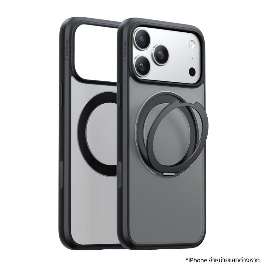 Torras iPhone 17 Pro Max Case Ostand R Series เคสบางเบาพร้อมขาตั้งหมุนได้ 360° รองรับการชาร์จไร้สาย