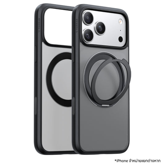 Torras iPhone 17 Pro Max Case Ostand R Series - Black  เคสใสพร้อมขาตั้งหมุนได้ 360° รองรับชาร์จไร้สาย