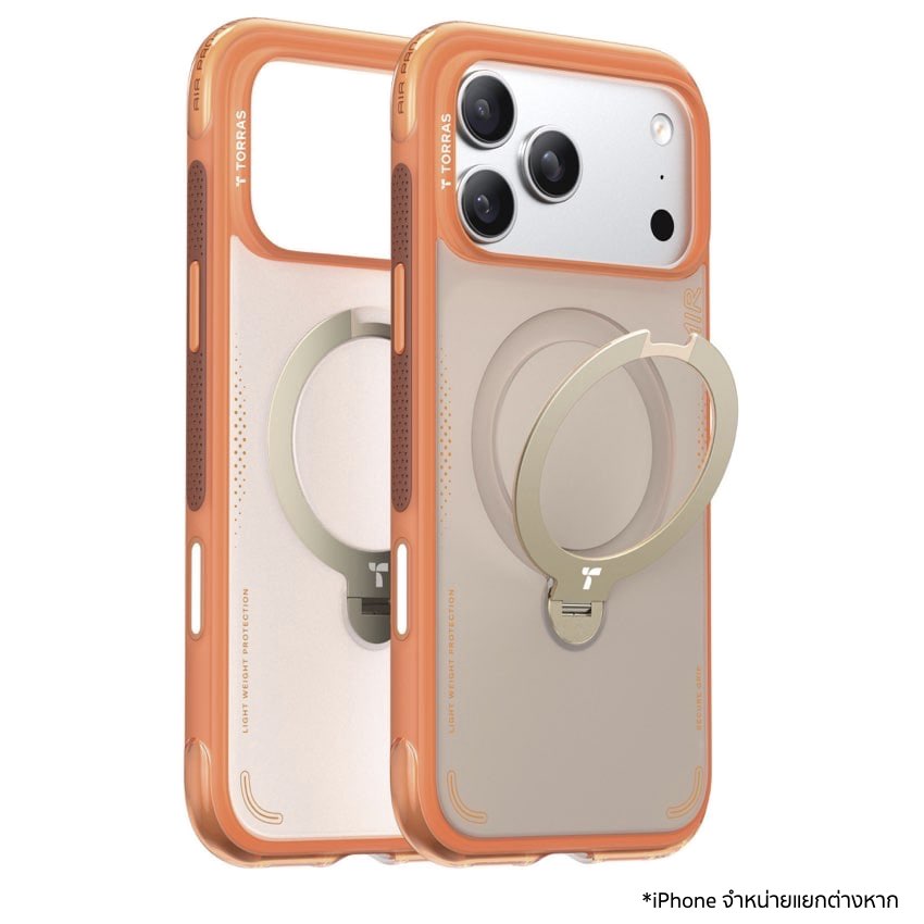 TORRAS Ostand Spin Air Series for iPhone 17 Pro Max - Horizon Orange