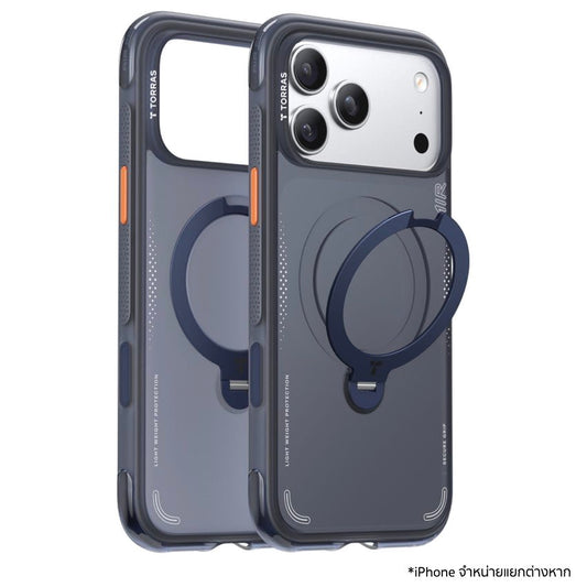 เคสกันกระแทก iPhone 17 Pro Max Torras Ostand Spin Air Series - Midnight Blue