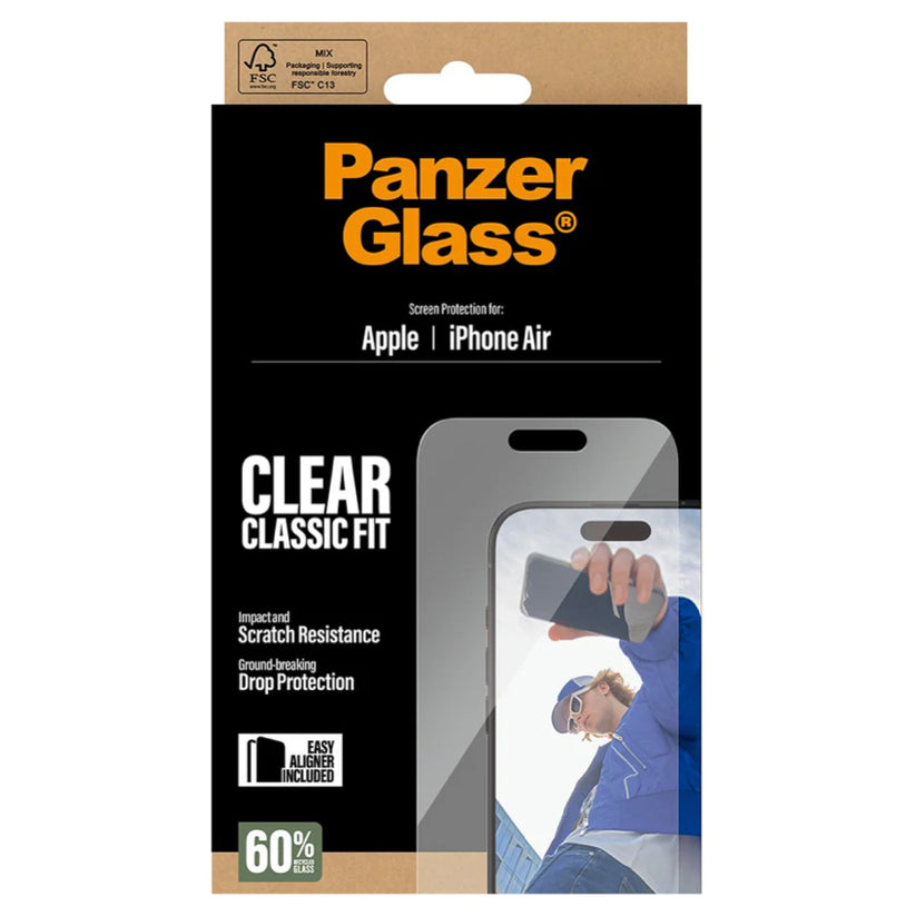 ฟิล์มกระจกป้องกันหน้าจอ iPhone Air PanzerGlass Classic Fit ความคมชัดสูง