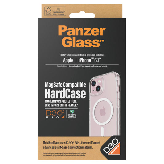 PANZERGLASS HardCase Mag with D3O for iPhone 15 - Clear