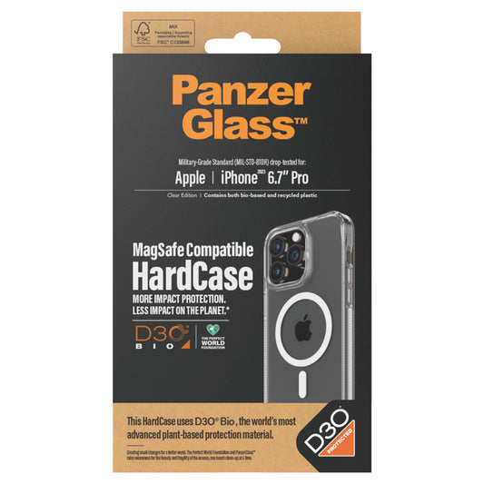 PANZERGLASS HardCase Mag with D3O for iPhone 15 Pro Max - Clear