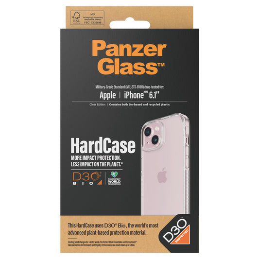 PANZERGLASS HardCase with D3O for iPhone 15 - Clear