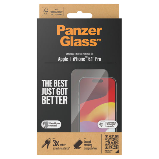 ฟิล์มกระจก iPhone 15 Pro PanzerGlass Ultra Wide Fit [With Applicator]