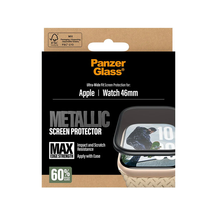 กระจกกันรอย Apple Watch 11 สีดำจาก PanzerGlass