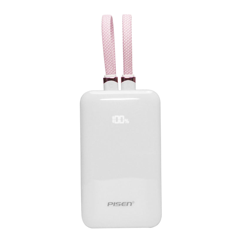 แบตเตอรี่สำรองพกพา PowerLink X2 ความจุ 10000 mAh สี White แบรนด์ PISEN