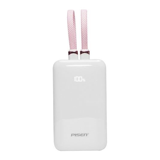 แบตเตอรี่สำรองพกพา PowerLink X2 ความจุ 10000 mAh สี White แบรนด์ PISEN