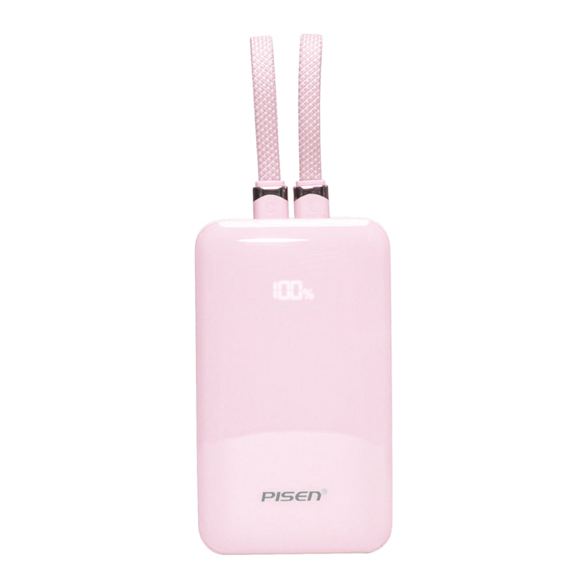 แบตเตอรี่สำรองพกพา PowerLink X2 ความจุ 10000 mAh สี Pink แบรนด์ PISEN