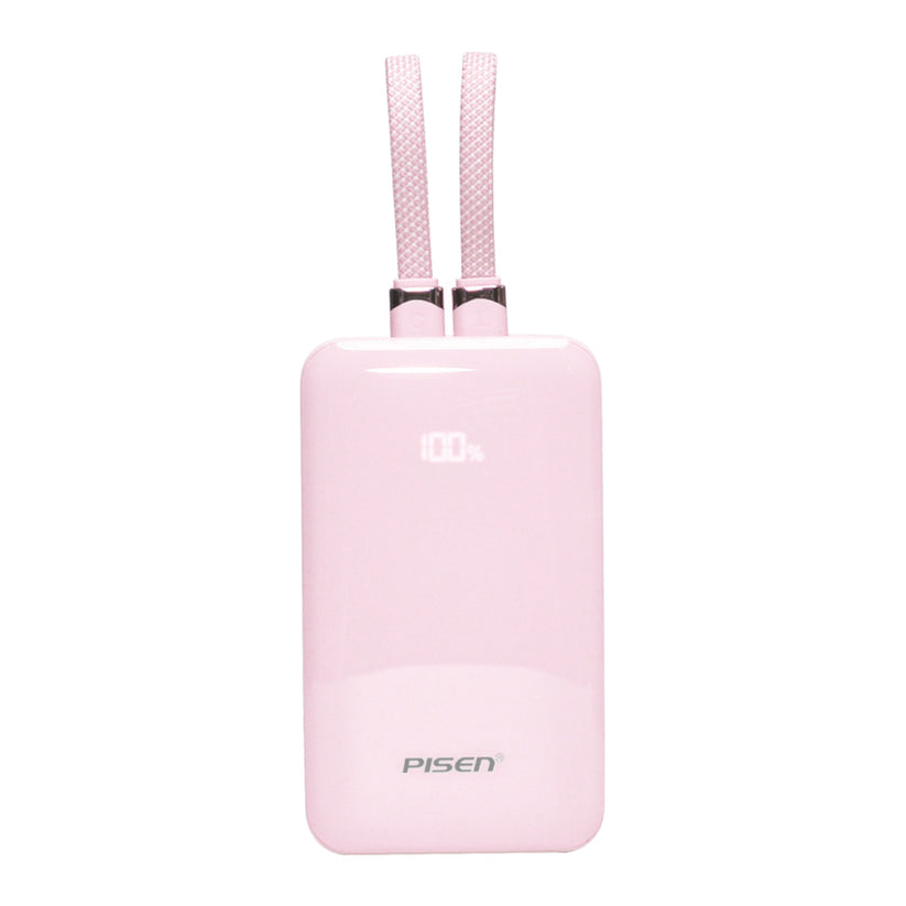 แบตเตอรี่สำรองพกพา PowerLink X2 ความจุ 10000 mAh สี Pink แบรนด์ PISEN
