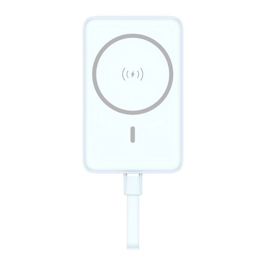 แบตเตอรี่สำรองพกพา Vivid Magnetic Power + Short Cable - Blue แบรนด์ PISEN