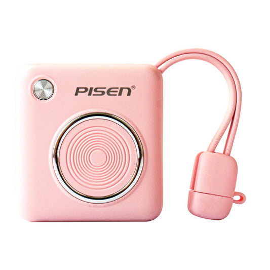 แบตเตอรี่สำรองพกพา Retro Power Block สี Pink แบรนด์ PISEN