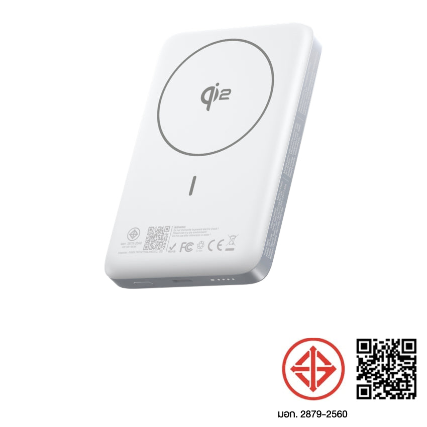 PISEN TP-D148 SleekVolt powerbank 10,000 mAh (สี Grey) — ชาร์จไว 20W + Qi2