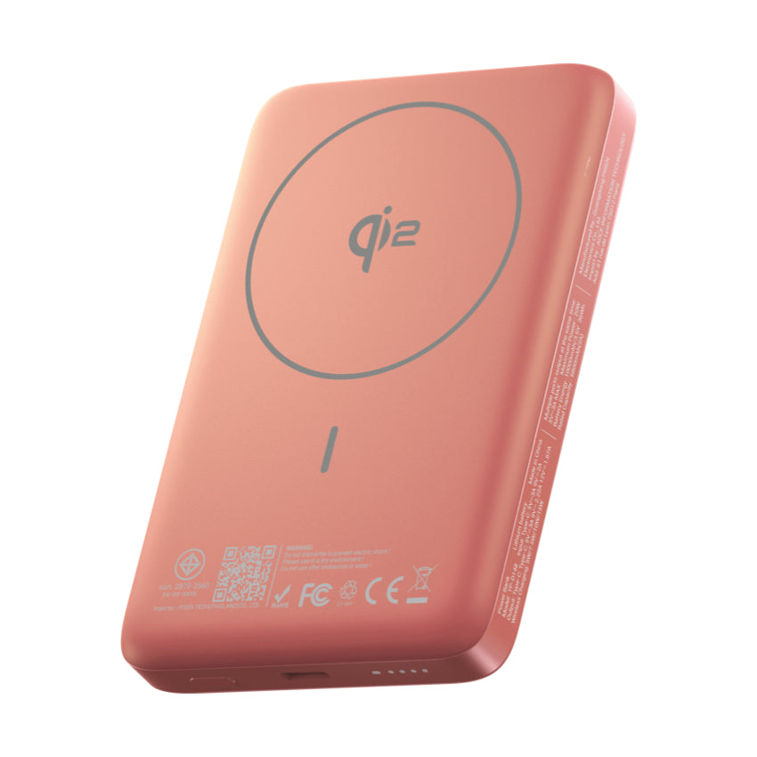 แบตสำรอง PISEN SleekVolt 10000mAh – Red ชาร์จไร้สาย 20W ดีไซน์บางพกสะดวก