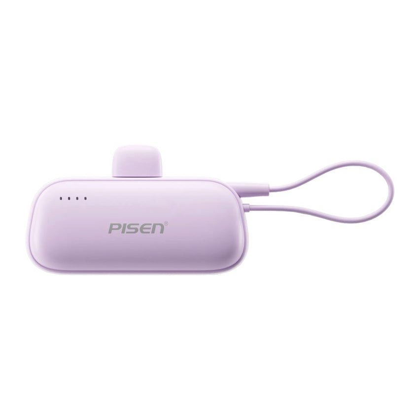 แบตเตอรี่สำรองพกพา Tiny 15 วัตต์ ความจุ 5000 mAh สี Purple แบรนด์ PISEN