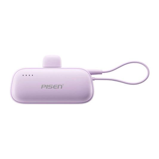 แบตเตอรี่สำรองพกพา Tiny 15 วัตต์ ความจุ 5000 mAh สี Purple แบรนด์ PISEN