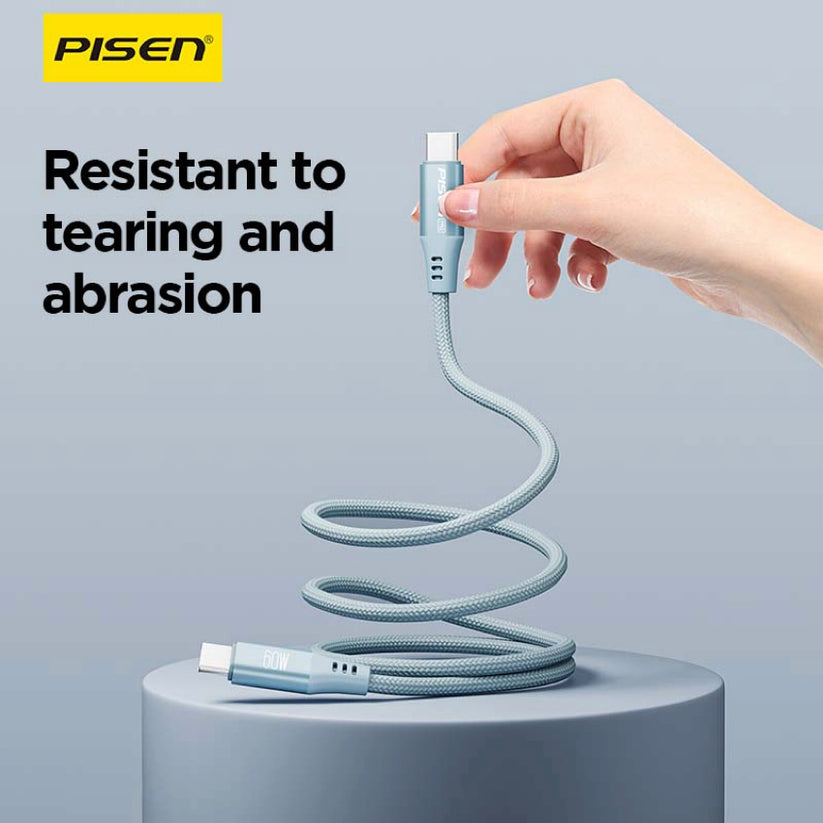 สายชาร์จ Magipi Magloop C2C ความยาว 1 เมตร สี Black ทนทานต่อการใช้งาน แบรนด์ PISEN