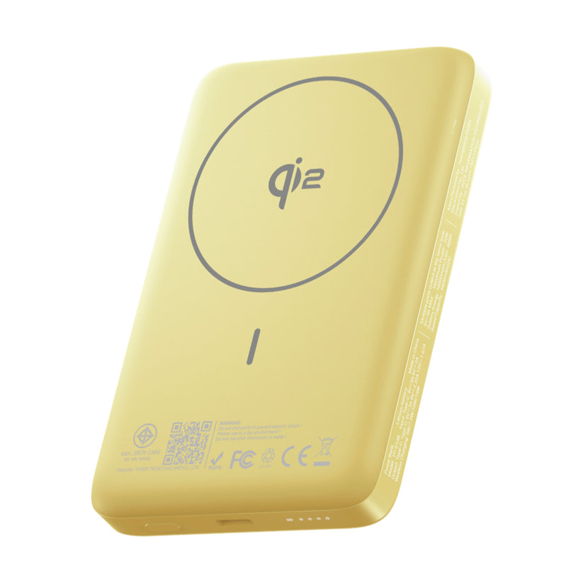 แบตสำรอง PISEN SleekVolt 10000mAh – Yellow พร้อมชาร์จไว 20W และ MagSafe/Qi2