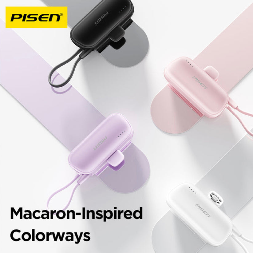 แบตเตอรี่สำรองพกพา Tiny 15 วัตต์ ความจุ 5000 mAh ดีไซน์สวยงาม แบรนด์ PISEN