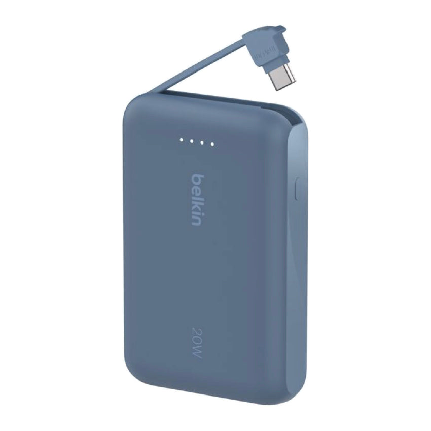 BELKIN BOOST CHARGE Power Bank 10K with built in cable-Blue