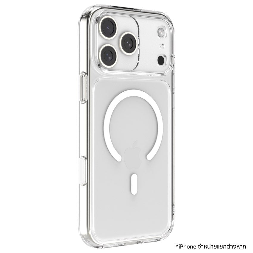 เคส iPhone 17 Pro Max Power Support Air Jacket Mag Hybrid ใส กันกระแทก มาตรฐาน Military รองรับชาร์จไร้สาย ปกป้องครบ พร้อมปุ่มควบคุมกล้องลื่นไหล