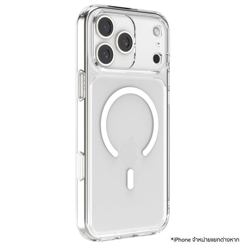 เคส iPhone 17 Pro Max Power Support Air Jacket Mag Hybrid ใส กันกระแทก มาตรฐาน Military รองรับชาร์จไร้สาย ปกป้องครบ พร้อมปุ่มควบคุมกล้องลื่นไหล