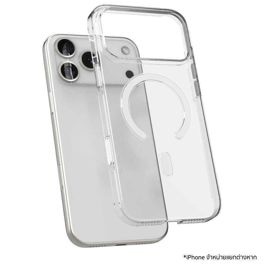 เคสใส Power Support สำหรับ iPhone 17 Pro Max รุ่น Air MagSafe ป้องกันรอย กล้องควบคุมง่าย ปุ่มแยก ชาร์จไร้สายได้ เบาและทนทาน