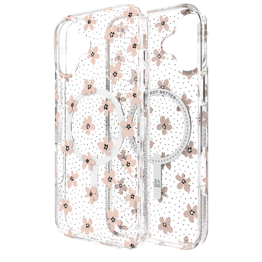 ZAGG Milan Snap for iPhone 16 Plus - Floral Pink Daisies
