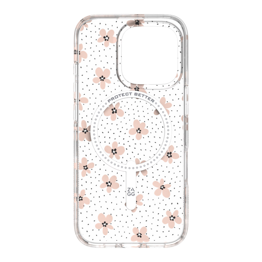 เคสกันกระแทก iPhone 16 Pro Zagg Milan Snap สี Floral Pink Daisies