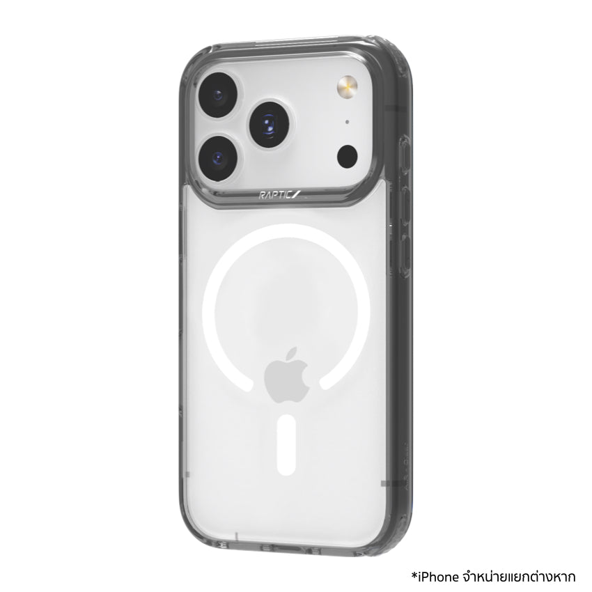 เคสไอโฟน Air Clear รองรับ MagSafe สำหรับ iPhone 17 Pro สี Black กันกระแทก แบรนด์ RAPTIC