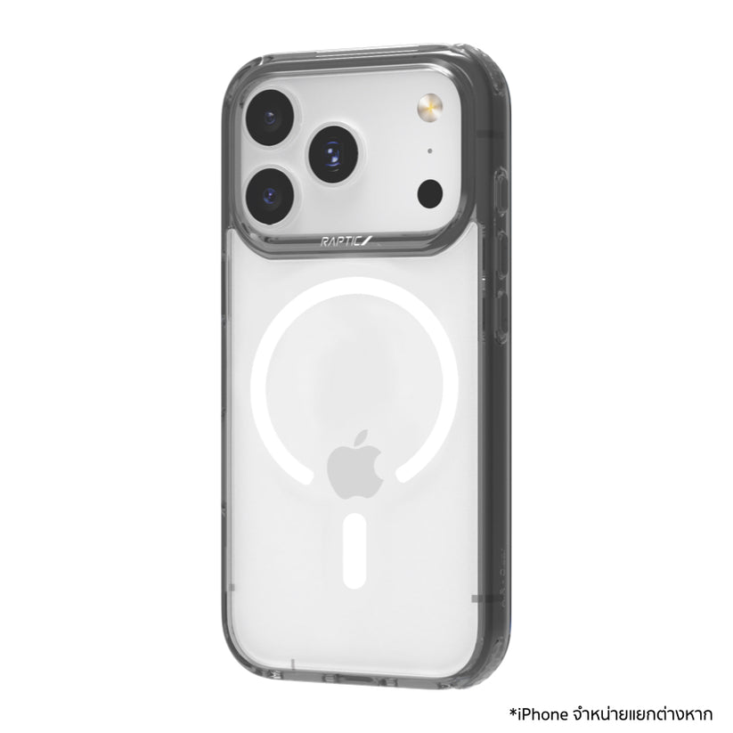 เคสไอโฟน Air Clear รองรับ MagSafe สำหรับ iPhone 17 Pro สี Black กันกระแทก แบรนด์ RAPTIC